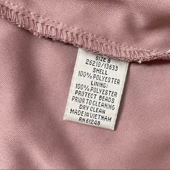 Formal Sequined Lace Dress & Shawl Jackie Jon Elegant Rose Formal Dress Size 8 - Picture 11 of 15